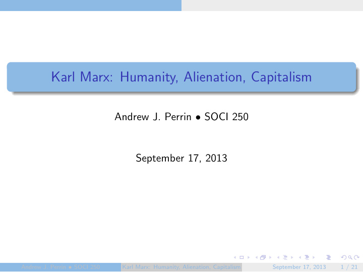 karl marx humanity alienation capitalism