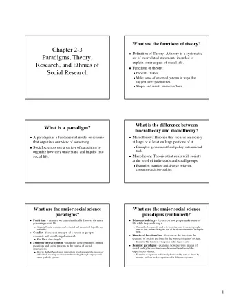 Chapter 2-  -3  3  Chapter 2  Definition of Theory: A theory is a systematic  Definition of