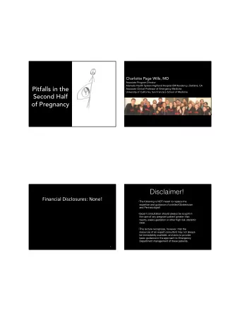 Disclaimer!   Financial  Disclosures:  None!    The following is NOT meant to