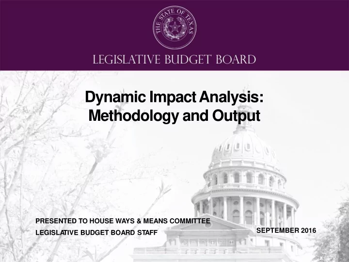 dynamic impactanalysis