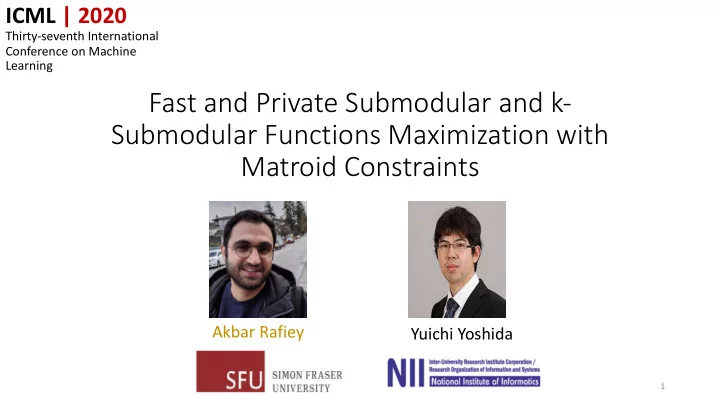fast and private submodular and k submodular functions