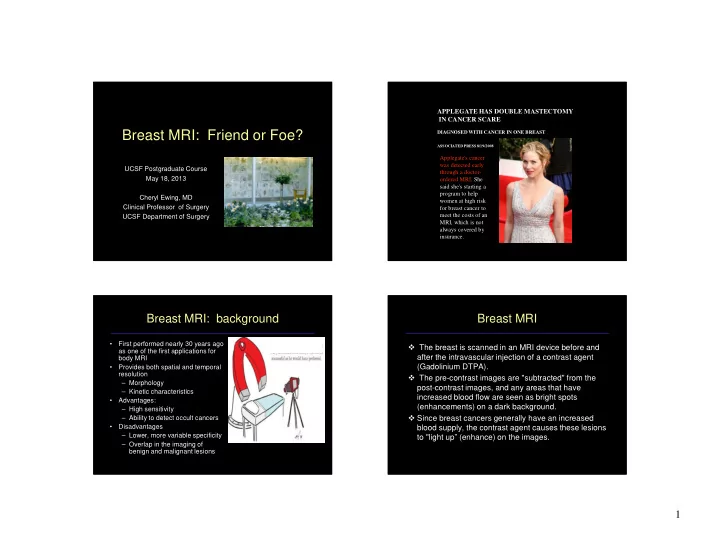 breast mri friend or foe