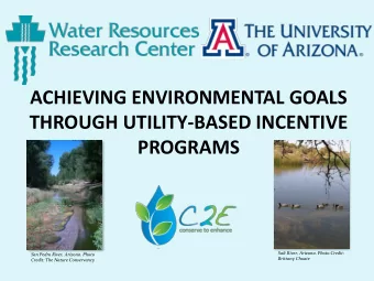THROUGH UTILITY-BASED INCENTIVE  PROGRAMS  Salt River, Arizona. Photo Credit:  San Pedro River,