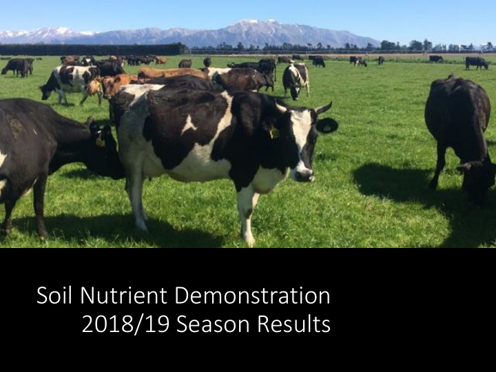 soil nutrient demonstration