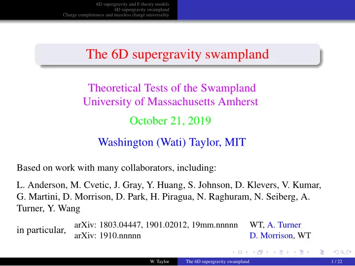 the 6d supergravity swampland