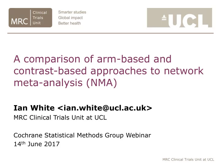 a comparison of arm based and contrast based approaches