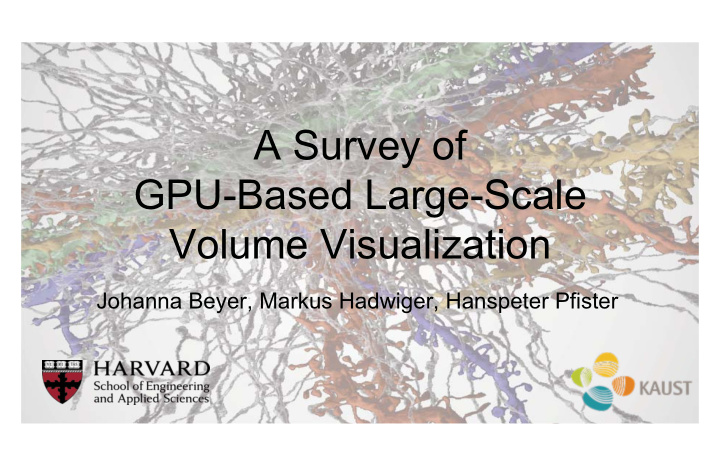 a survey of gpu based large scale