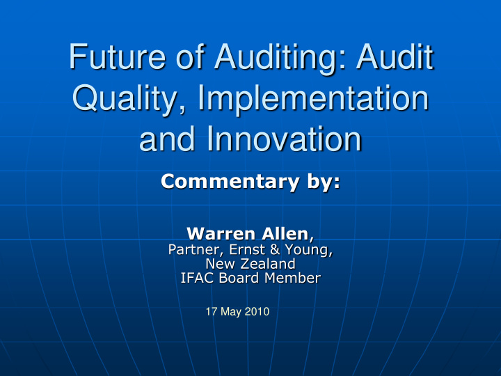 future of auditing audit