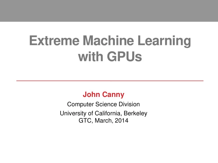 extreme machine learning