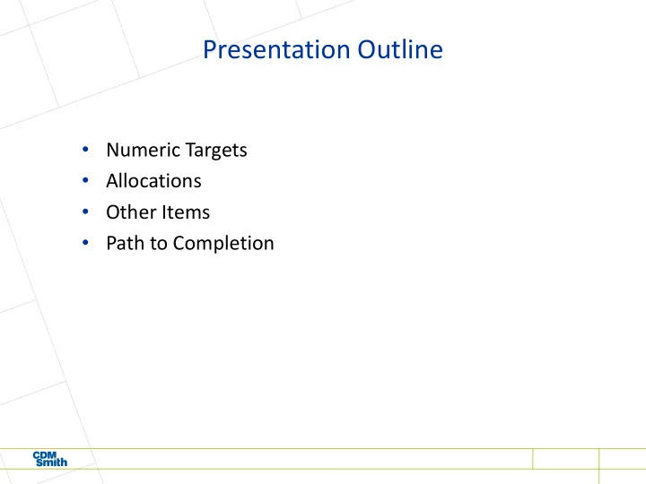 presentation outline