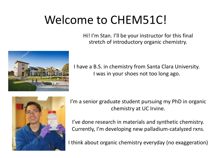 welcome to chem51c