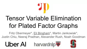 Tensor Variable Elimination  for Plated Factor Graphs  Fritz Obermeyer*, Eli Bingham*, Martin
