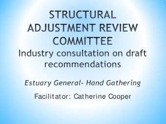 Facilitator: Catherine Cooper    Introductions    Emergency procedures    Details on how