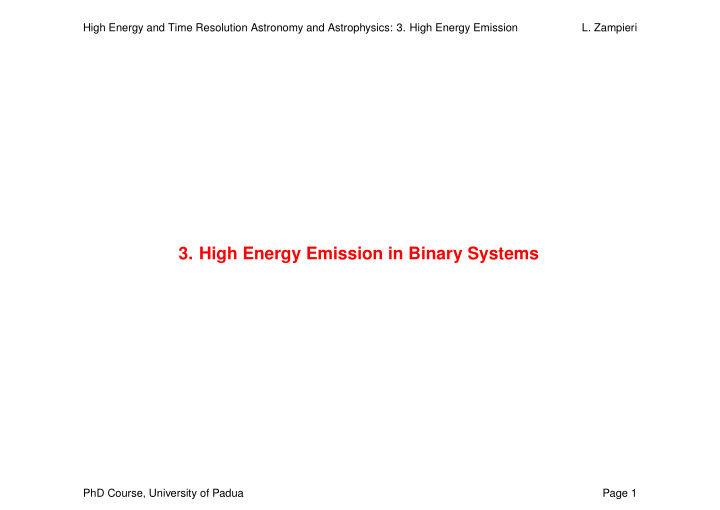 3 high energy emission in binary systems