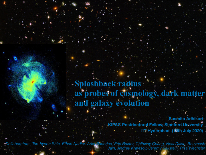 splashback radius as probes of cosmology dark matter and