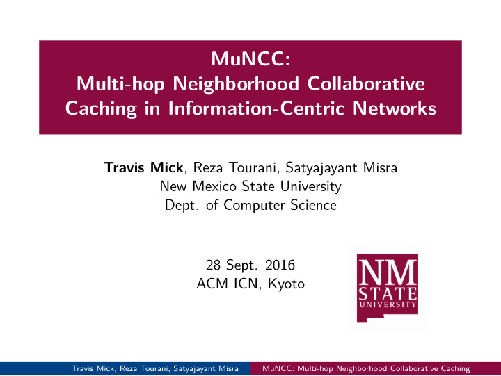 muncc multi hop neighborhood collaborative caching in
