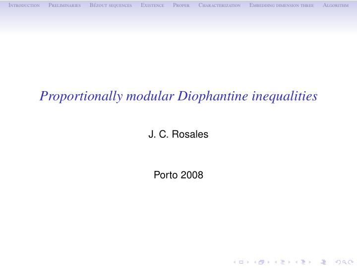 proportionally modular diophantine inequalities