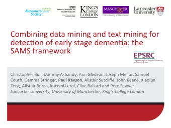 Combining  data  mining  and  text  mining  for    detec1on  of  early