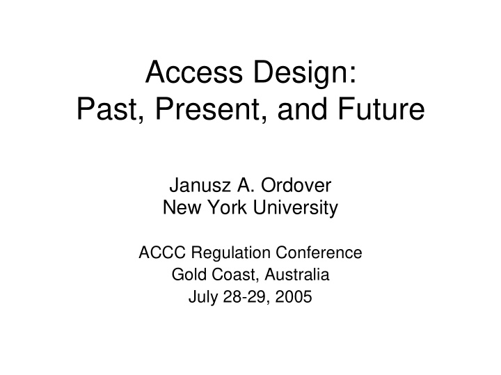 access design past present and future