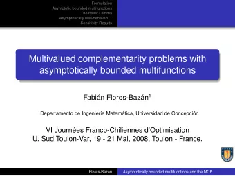 Multivalued complementarity problems with  asymptotically bounded multifunctions Fabin