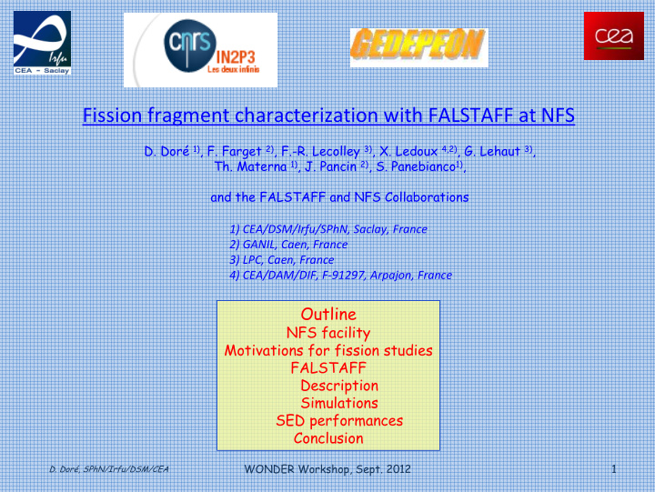 fission fragment characterization with falstaff at nfs