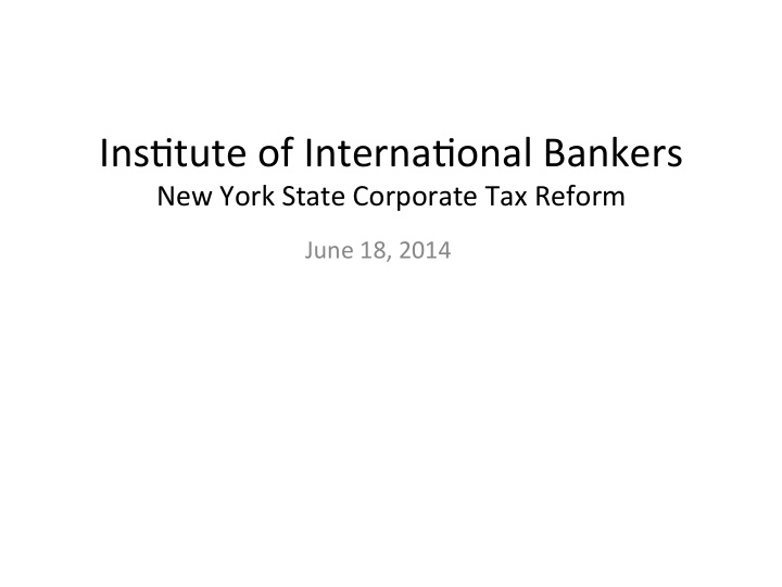 ins tute of interna onal bankers