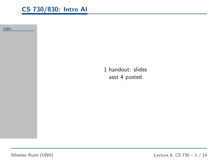 cs 730 830 intro ai