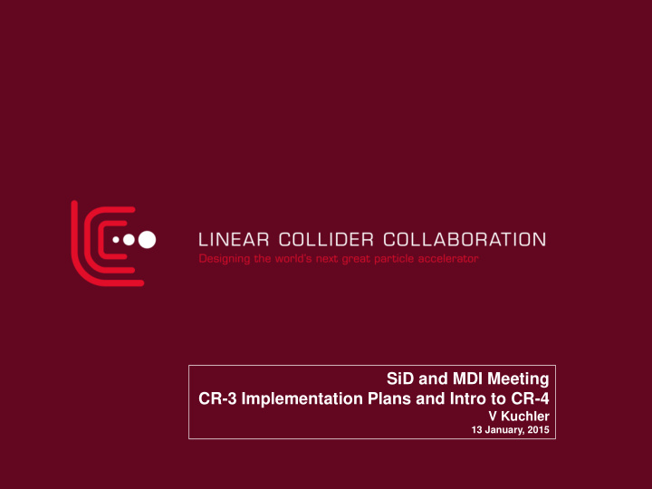 sid and mdi meeting