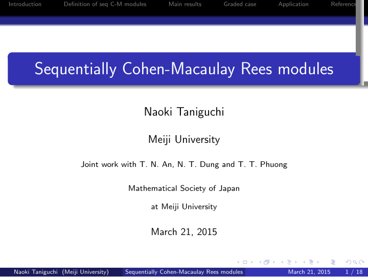 sequentially cohen macaulay rees modules
