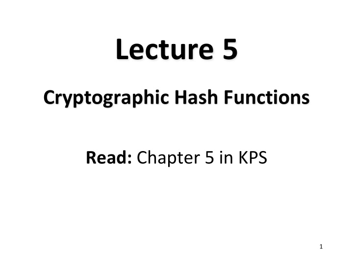 lecture 5