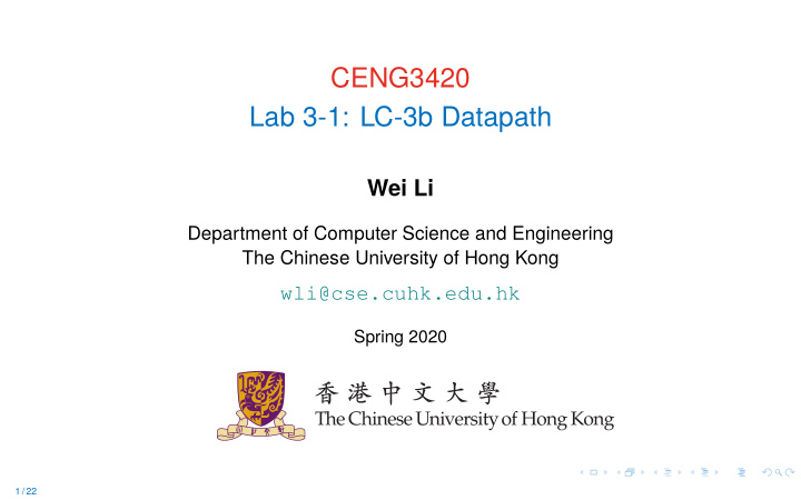 ceng3420 lab 3 1 lc 3b datapath