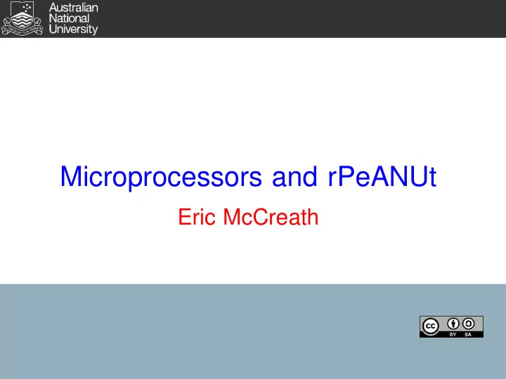 microprocessors and rpeanut
