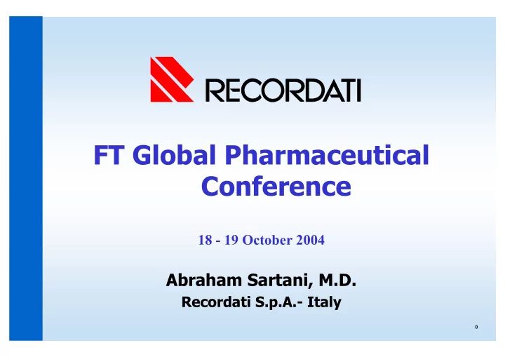 ft global pharmaceutical conference