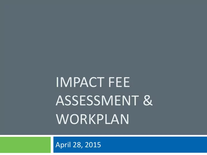 impact fee