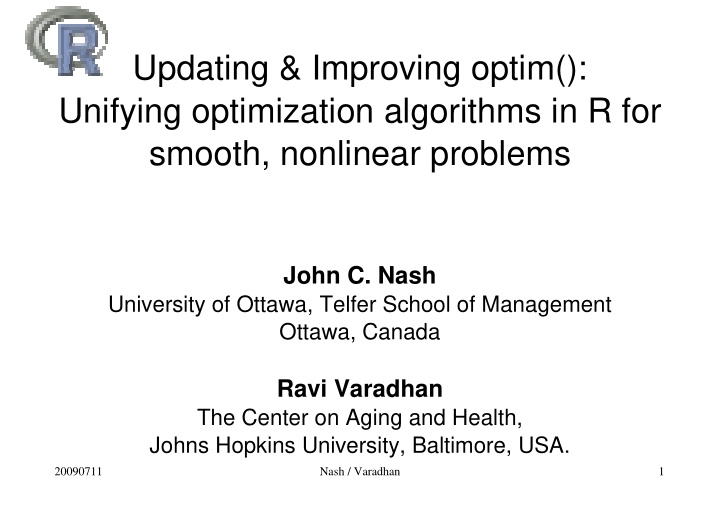 updating improving optim unifying optimization algorithms