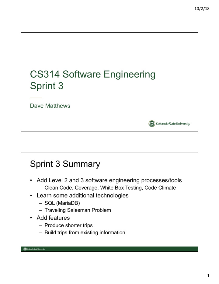 cs314 software engineering sprint 3