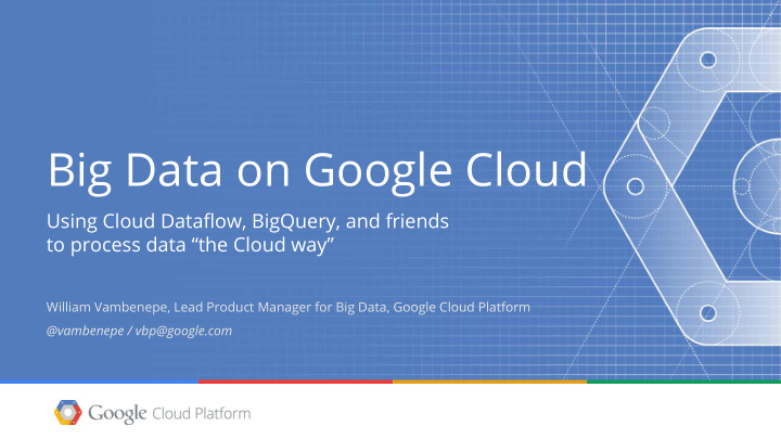 big data on google cloud