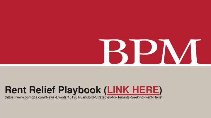 rent relief playbook link here