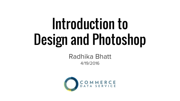 introduction to design and photoshop