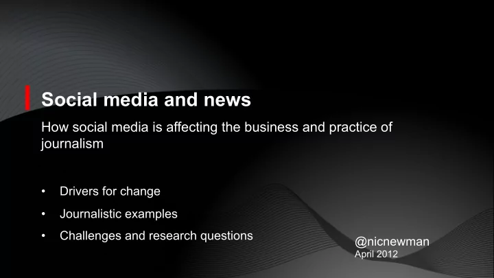 social media and news