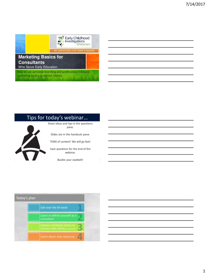 tips for today s webinar
