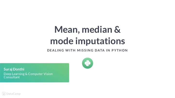 mean median mode imputations