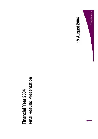 1  Tom Honan  Chief Financial Officer  Market Overview and Financial Results  2  Summary of Results
