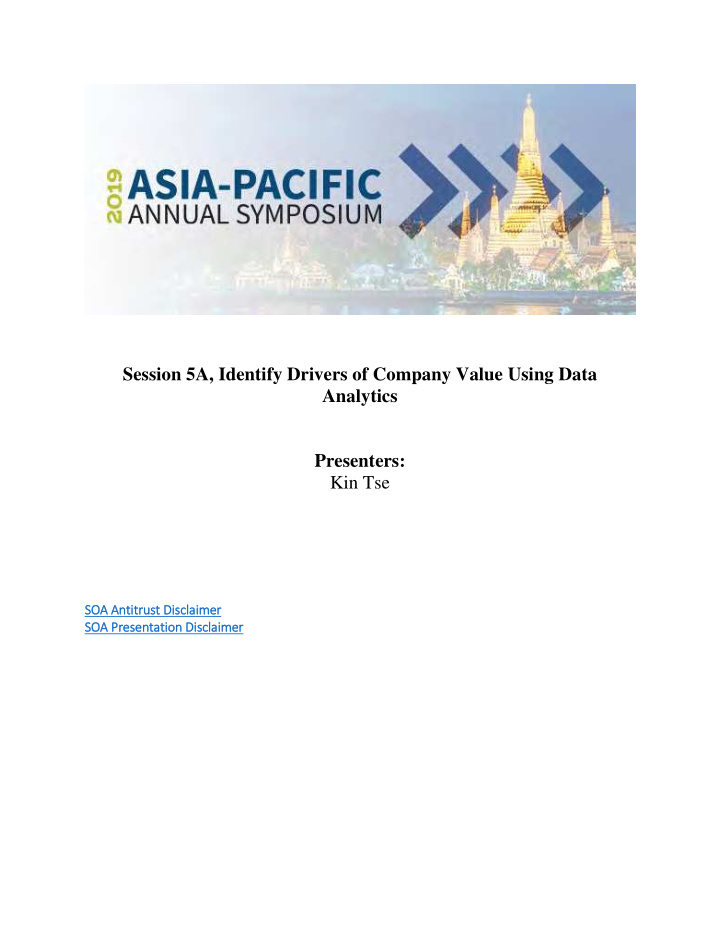 session 5a identify drivers of company value using data