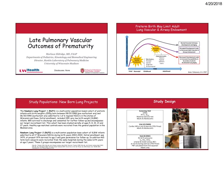 late pulmonary vascular
