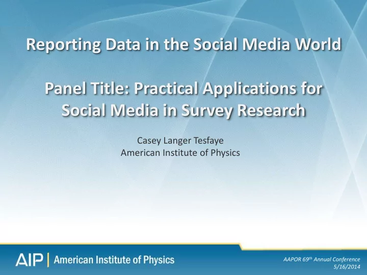 social media in survey research