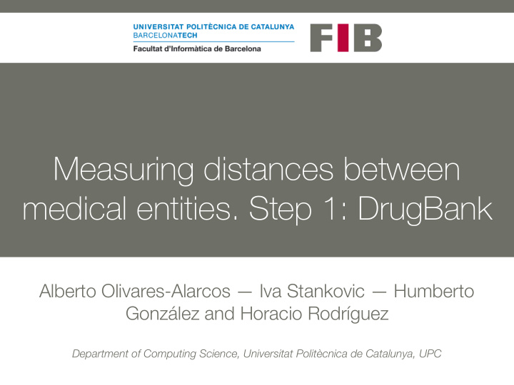 measuring distances between medical entities step 1