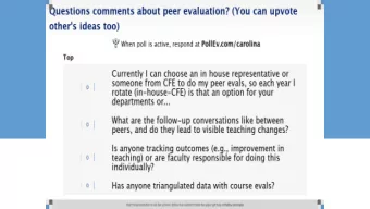 BEYOND THE STANDARD COURSE  EVALUATION:  EFFECTIVE PEER EVALUATION MODELS Moderator: Kelly Hogan