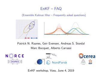 EnKF  FAQ  (Ensemble Kalman filter  Frequently asked questions)  pdf  x  Patrick N. Raanes,