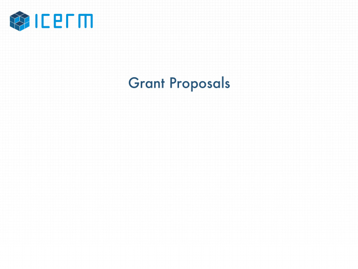 grant proposals